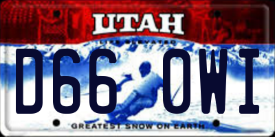 UT license plate D660WI
