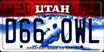 UT license plate D660WL