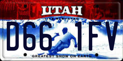 UT license plate D661FV