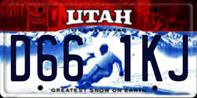 UT license plate D661KJ