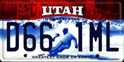 UT license plate D661ML