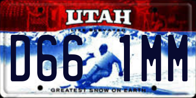 UT license plate D661MM