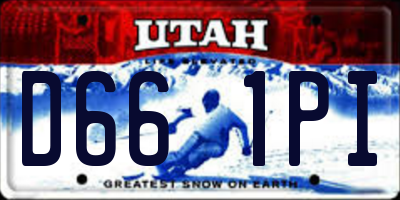 UT license plate D661PI