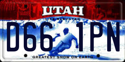 UT license plate D661PN