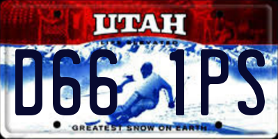 UT license plate D661PS