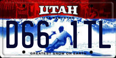 UT license plate D661TL