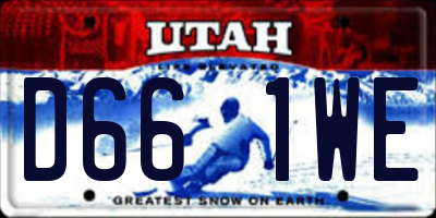 UT license plate D661WE