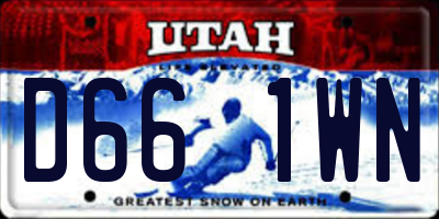 UT license plate D661WN