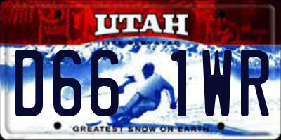 UT license plate D661WR