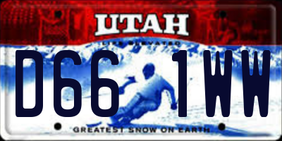UT license plate D661WW