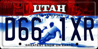 UT license plate D661XR