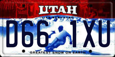 UT license plate D661XU