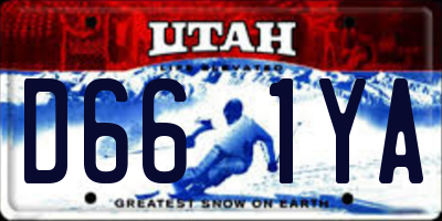 UT license plate D661YA