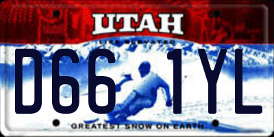 UT license plate D661YL