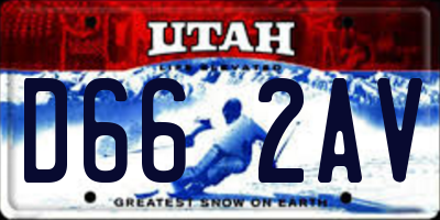 UT license plate D662AV