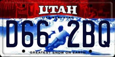 UT license plate D662BQ