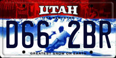 UT license plate D662BR