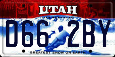 UT license plate D662BY