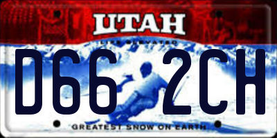UT license plate D662CH