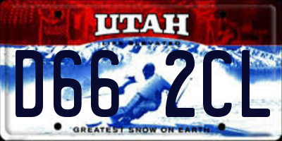UT license plate D662CL