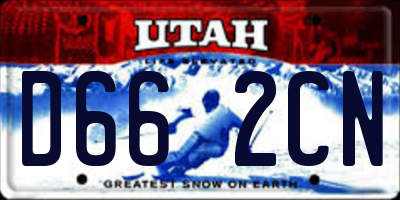 UT license plate D662CN