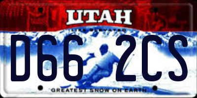 UT license plate D662CS