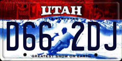 UT license plate D662DJ