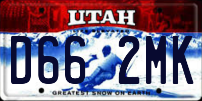 UT license plate D662MK