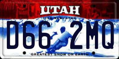 UT license plate D662MQ