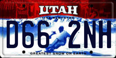 UT license plate D662NH