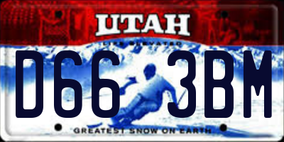 UT license plate D663BM