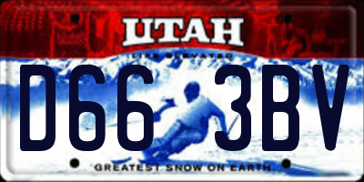 UT license plate D663BV