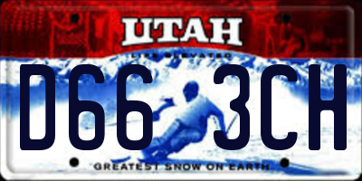 UT license plate D663CH