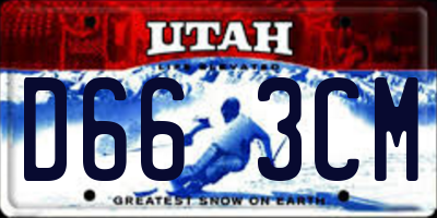 UT license plate D663CM