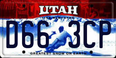 UT license plate D663CP