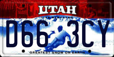 UT license plate D663CY