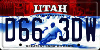 UT license plate D663DW
