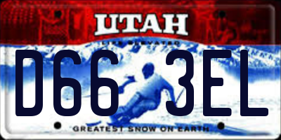 UT license plate D663EL