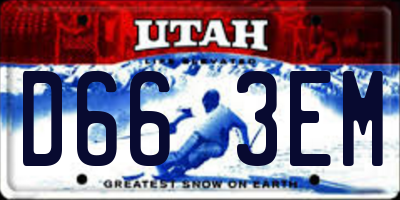 UT license plate D663EM