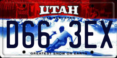 UT license plate D663EX