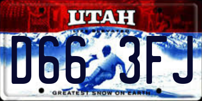UT license plate D663FJ