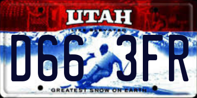 UT license plate D663FR