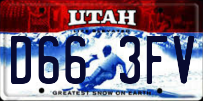UT license plate D663FV