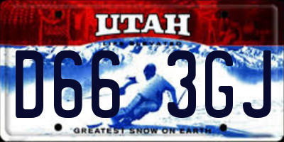 UT license plate D663GJ