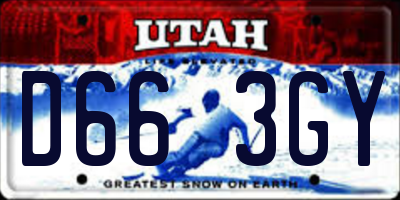 UT license plate D663GY