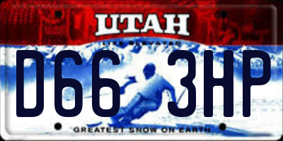 UT license plate D663HP