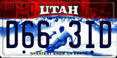 UT license plate D663ID