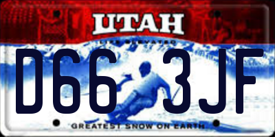 UT license plate D663JF