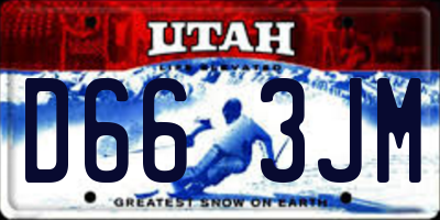 UT license plate D663JM
