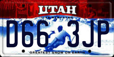 UT license plate D663JP